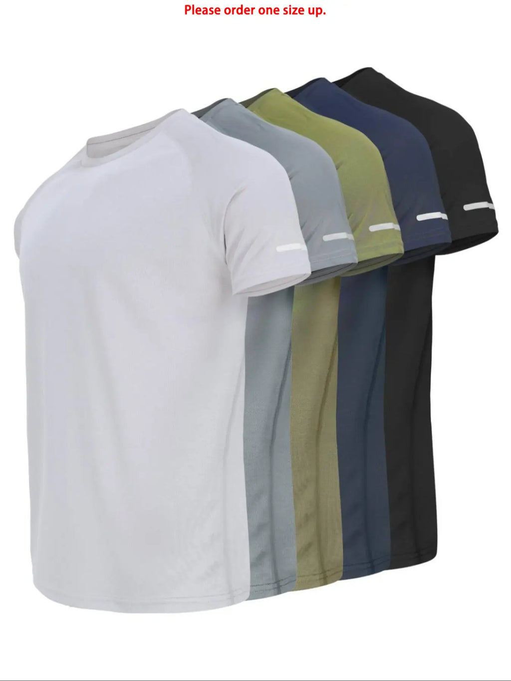 Reflective Sportswear T-Shirt, Breathable Quick-Dry Short Sleeve Crew Neck, Lightweight Men'S Athletic Tee, Fitness Shirt, Ideal for Outdoor Activities